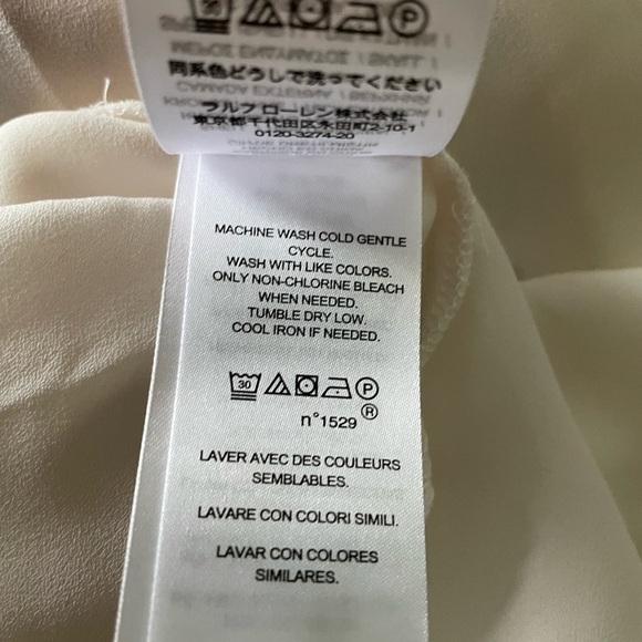 NWT Ralph Lauren Floral Crinkled Georgette Dress in Cream - Picture 11 of 14